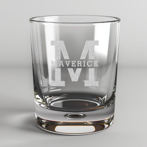 Personalized Monogram Name Rocks Glass