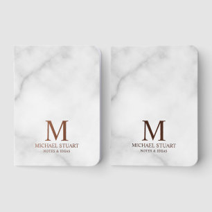 Personalized Monogram Name Rose Gold Notebook