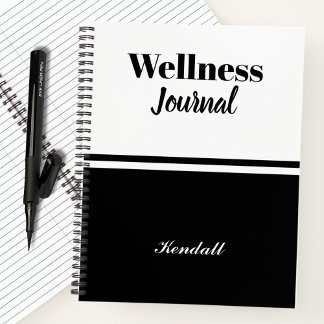 Personalized Monogram Name Script Wellness Journal