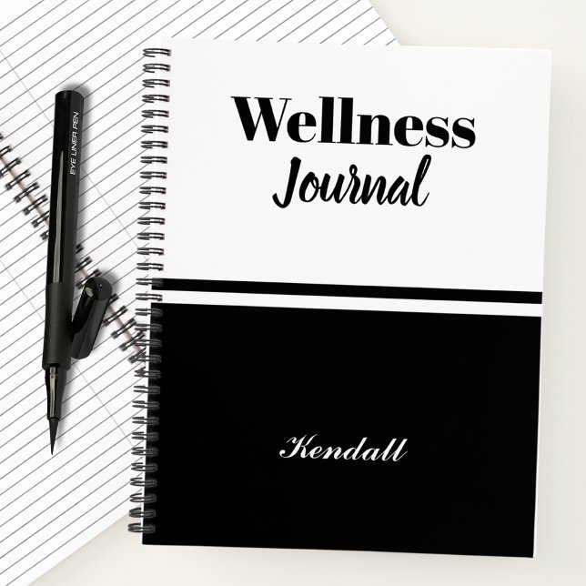 Personalized Monogram Name Script Wellness Journal (Creator Uploaded)