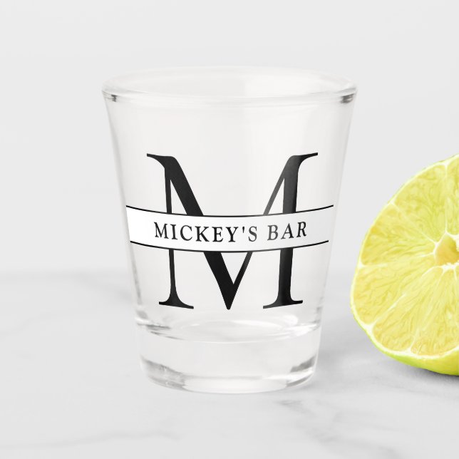 Personalized Monogram Name Shot Glass (Front)