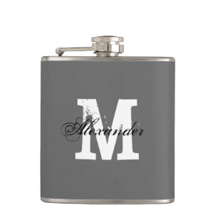 Personalized monogram name small drink flask