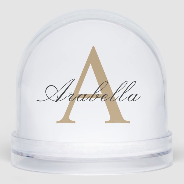   Personalized Monogram  Name  Snow Globe (Front)