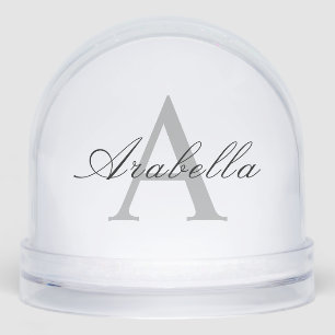 Personalized Monogram Name Snow Globe
