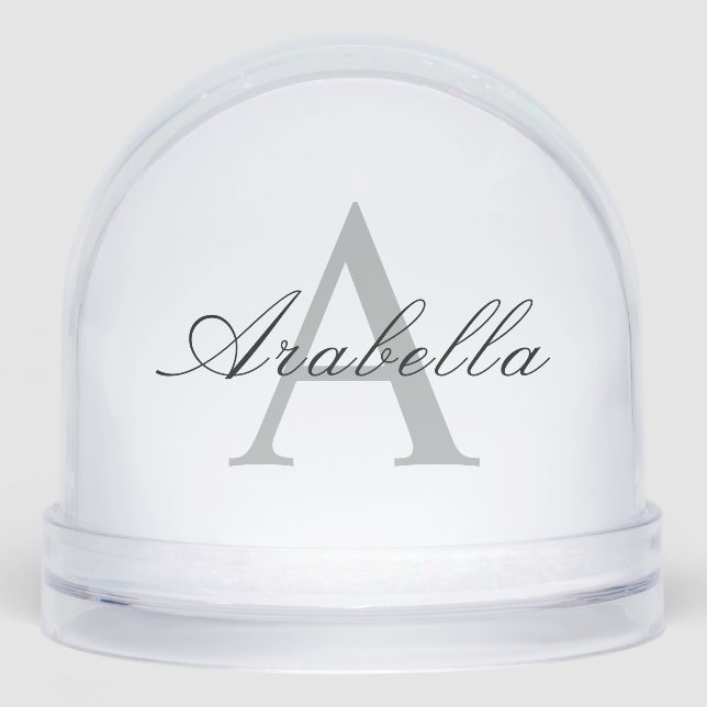 Personalized Monogram  Name  Snow Globe (Front)
