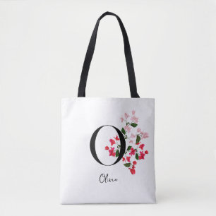 Personalized Monogram Name Tote Bag - Letter O