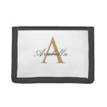   Personalized Monogram  Name  Trifold Wallet