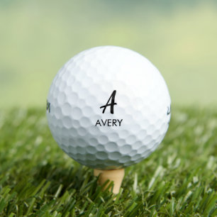 Personalized Monogram Name Typography Golf Balls
