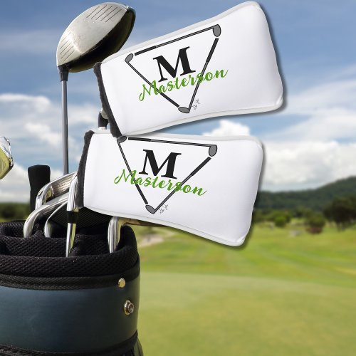 Personalized MonogramName Unique Golf Clubs Green Golf Head Cover