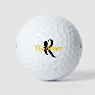 Personalized Monogram Name White Golf Balls