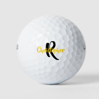Personalized Monogram Name White Golf Balls