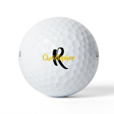 Personalized Monogram Name White Golf Balls