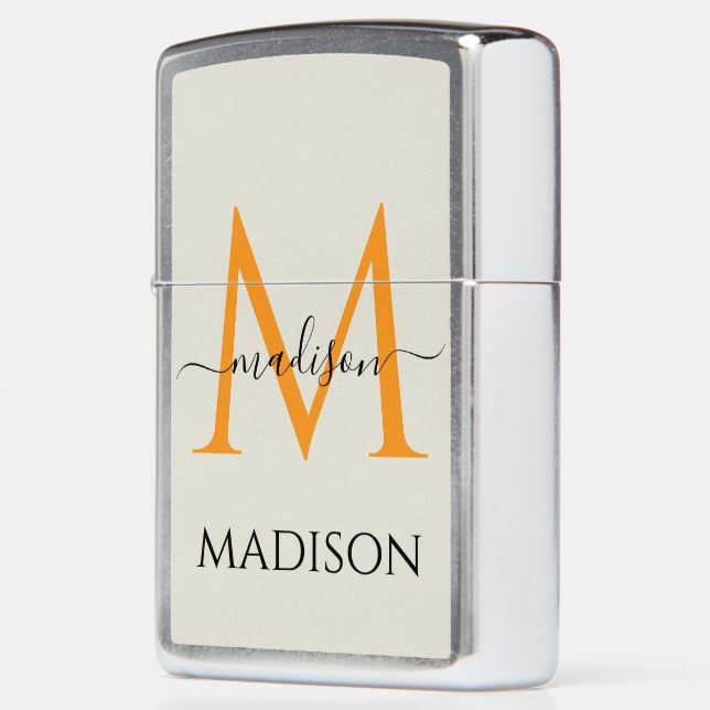 Personalized Monogram & Name  Zippo Lighter (Left)