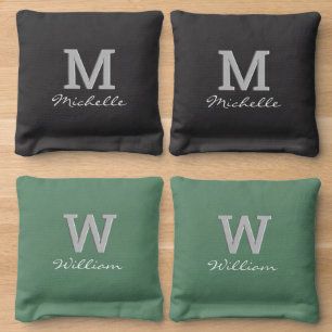 Personalized Monogram Names Cornhole Bags
