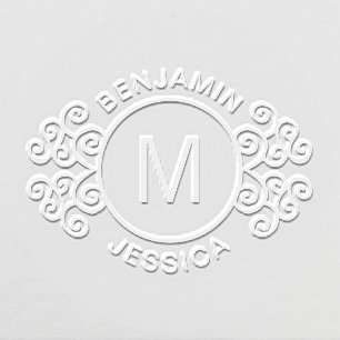 Personalized Monogram + Names Decorative Custom Embosser