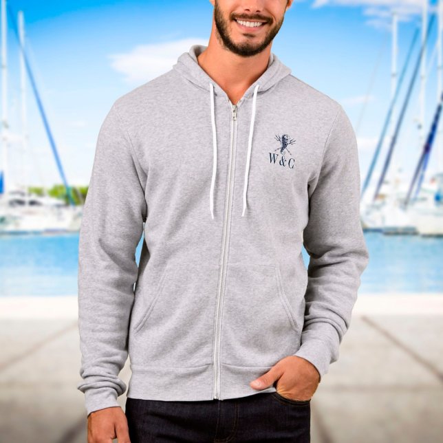 Personalized Monogram Nautical Seahorse Hoodie (Creator Uploaded)