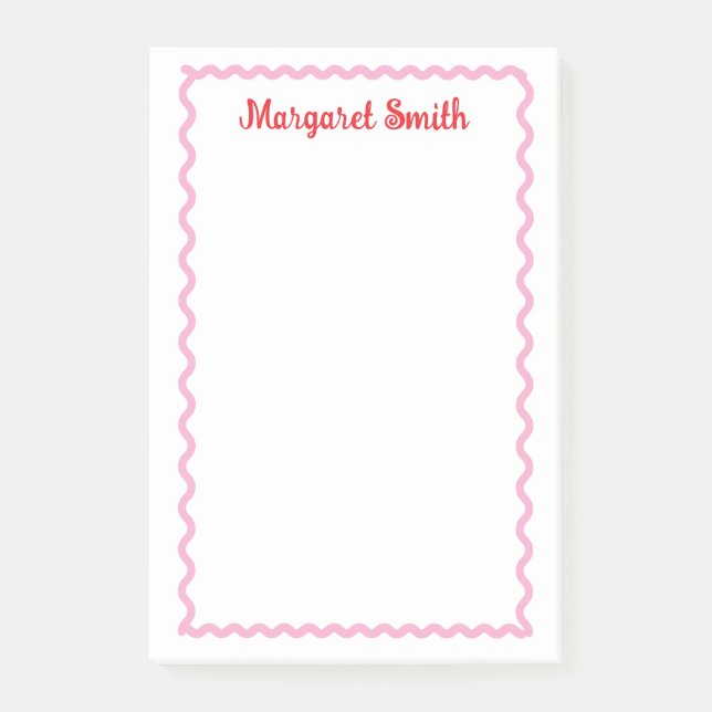 Personalized Monogram Notepads with Scallop Border (Front)