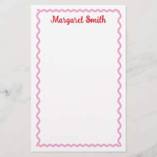 Personalized Monogram Notepads with Scallop Border Stationery