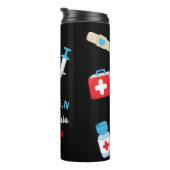 Personalized Monogram Nurse Art Design Funny Text Thermal Tumbler (Rotated Right)
