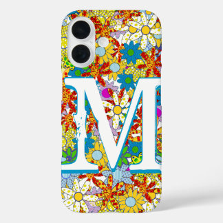 Personalized Monogram or Name Floral Pattern iPhone 16 Case