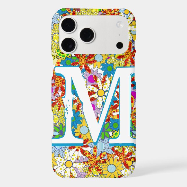 Personalized Monogram or Name Floral Pattern Case-Mate iPhone Case (Back)