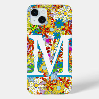 Personalized Monogram or Name Floral Pattern iPhone 15 Plus Case