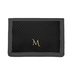 Personalized Monogram Pattern Trifold Nylon Wallet