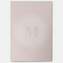 personalized monogram peach notes