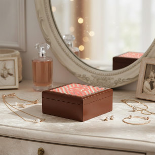 Personalized Monogram Pearl Wooden Jewelry Box