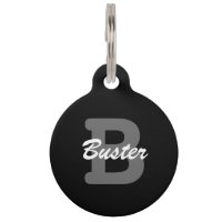 Personalized monogram pet tag for dog or cat