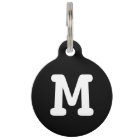 Personalized monogram pet tag for dogs and cats