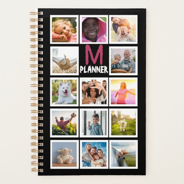 Personalized Monogram Photo Collage Planner - Desi (Front)