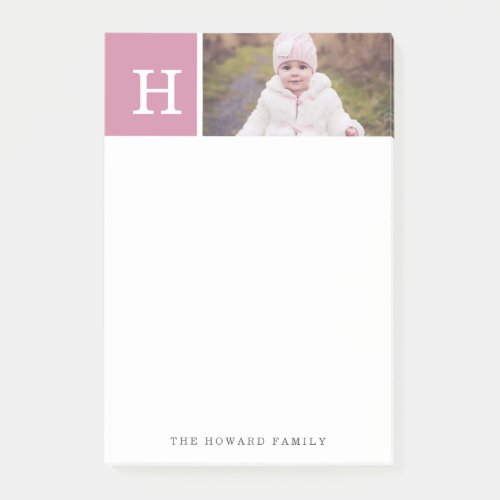 Personalized  Monogram  Photo Post_it Notes