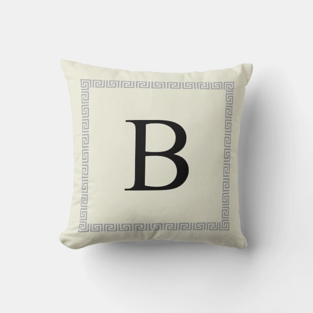 Personalized Monogram Pillow | Initial B (Front)