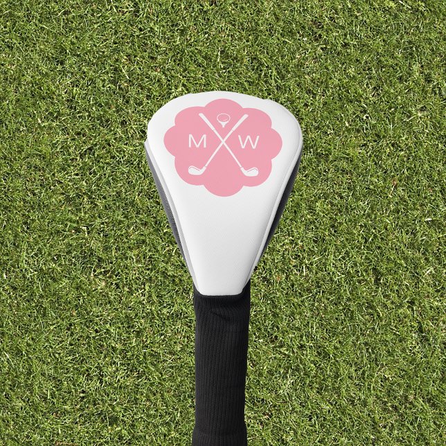 Personalized Monogram Pink Golf Head Cover (Creator Uploaded)