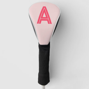 Personalized Monogram Pink Red Golf Head Cover