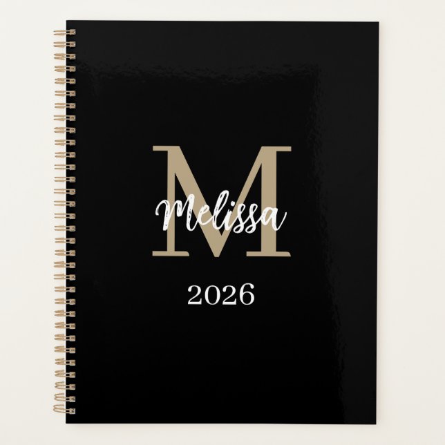 Personalized Monogram Planner, Name & Bible Verse Planner (Front)