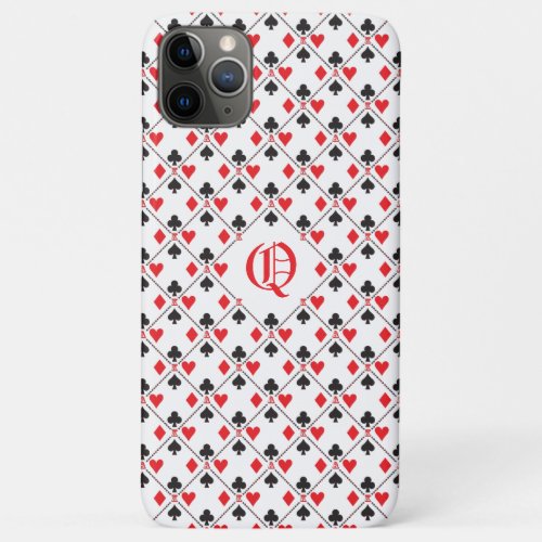 Personalized Monogram Playing Card Bridge Poker iPhone 11 Pro Max Case