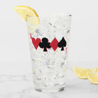 Personalized Monogram Playing Card Bridge & Poker Glass