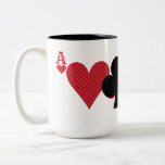 Personalized Monogram Playing Card Bridge & Poker Two-Tone Coffee Mug<br><div class="desc">Have fun customizing this playful design for that special person in the family or social circle.</div>