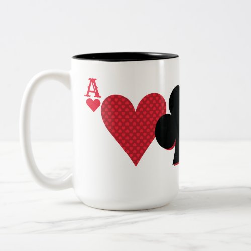 Personalized Monogram Playing Card Bridge  Poker Two_Tone Coffee Mug