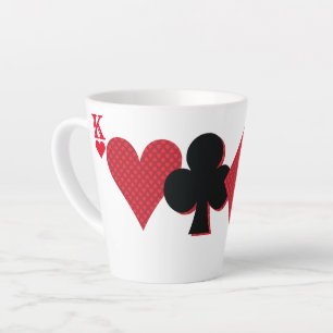 Personalized Monogram Playing Cards Bridge & Poker Latte Mug