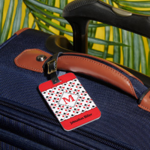Personalized Monogram Poker Playing Card Suit Luggage Tag