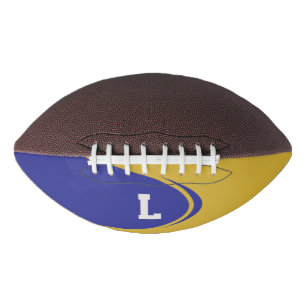Personalized Monogram Purple Gold Football