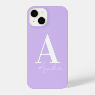 Personalized Monogram Purple Lilac  iPhone 14 Case