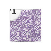 Personalized Monogram Purple Zebra Stripes pattern Napkin (Quarter Fold)