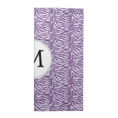 Personalized Monogram Purple Zebra Stripes pattern Napkin (Half Fold)