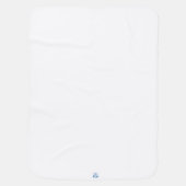 Personalized Monogram Quatrefoil Navy and White Receiving Blanket (Back)