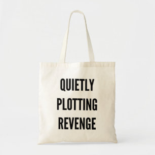 Personalized monogram quietly plotting revenge tote bag