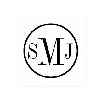 Personalized Monogram Rubber Stamp